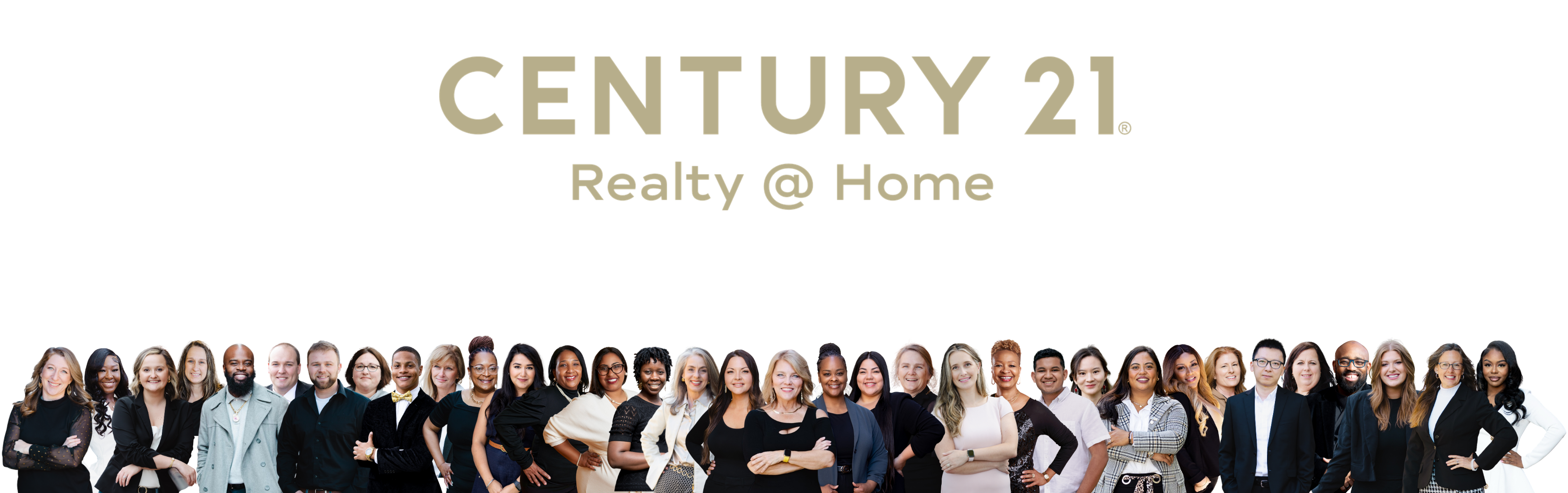Picture of agents at Century 21 Realty @ Home. A diverse group of agents.
